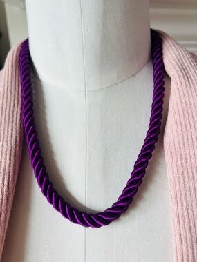 Heidi Daus 🆕Eggplant (deep purple)cord necklace in black velvet Heidi Daus pouch